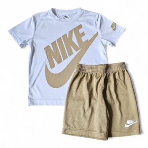 Nike Boys 2-Piece Outfit Set Logo Tee and Athletic Shorts Size 5/6